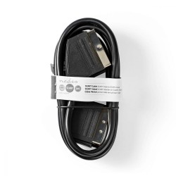 CABLE PERITEL MALE-MALE- VALUELINE- 1.5M NOIR- SANS EMBALLAGE