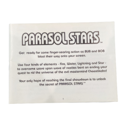 notice cartouche arriere JEU NES PARASOL STARS RAINBOX ISLAND 2 