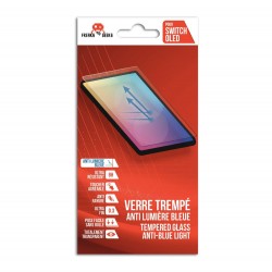 VERRE TREMPE POUR NINTENDO SWITCH OLED ANTI-REFLET LUMIERE BLEUE