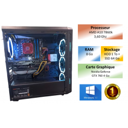 PC AMD A10 7860K - NVIDIA GEFORCE GTX 760 - 8 GO - 1 TO + 64 GO