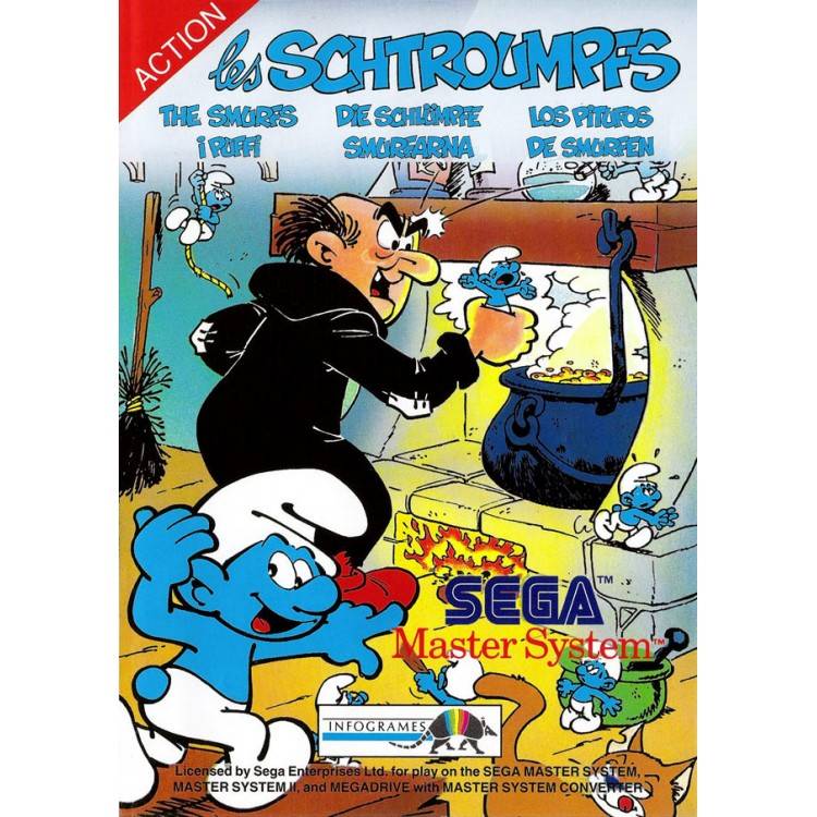 JEU MASTER SYSTEM LES SCHTROUMPFS SANS NOTICE