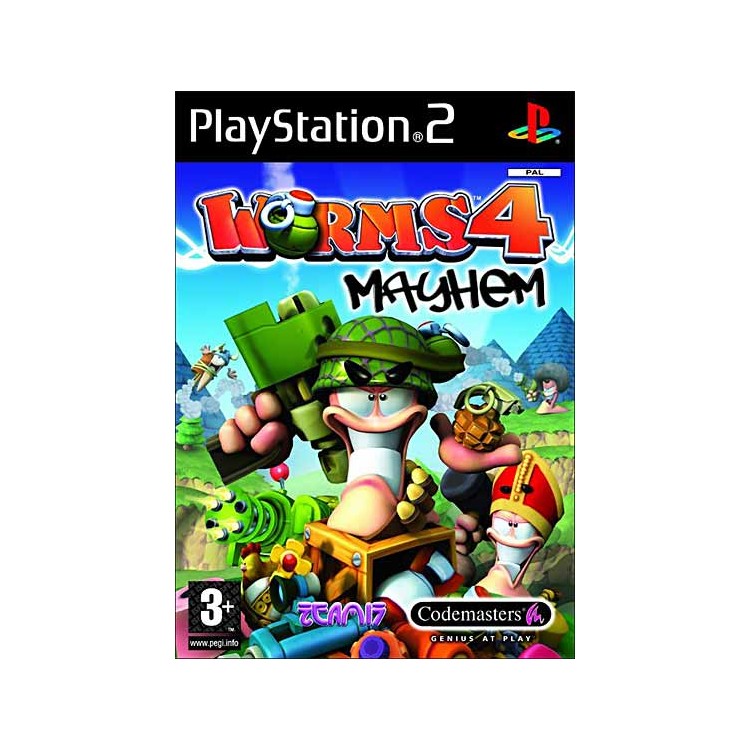 JEU PS2 WORMS 4 MAYHEM JEU PS2 WORMS 4 MAYHEM