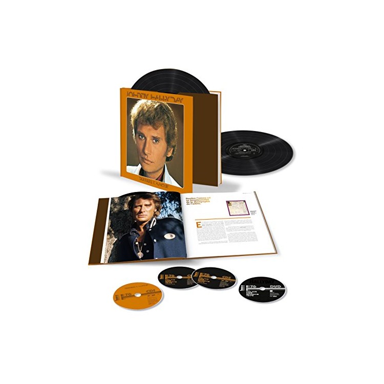 Vinyl Johnny Hallyday Derrière l'amour 2 LP 2 CD DVD LIvret