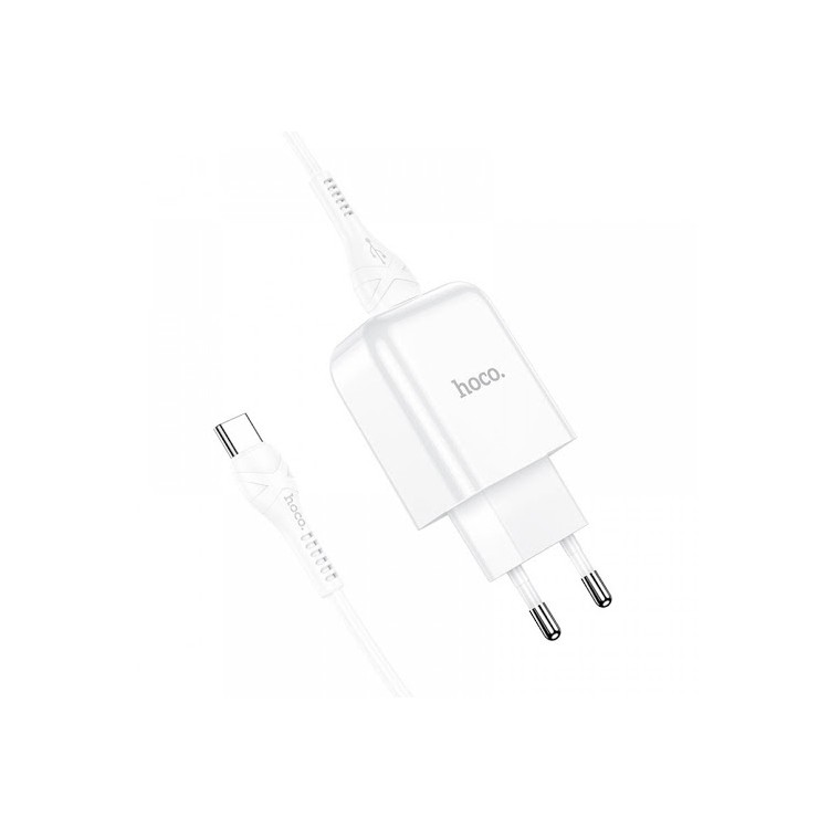 CHARGEUR USB HOCO N2 2.1A + CABLE TYPE-C