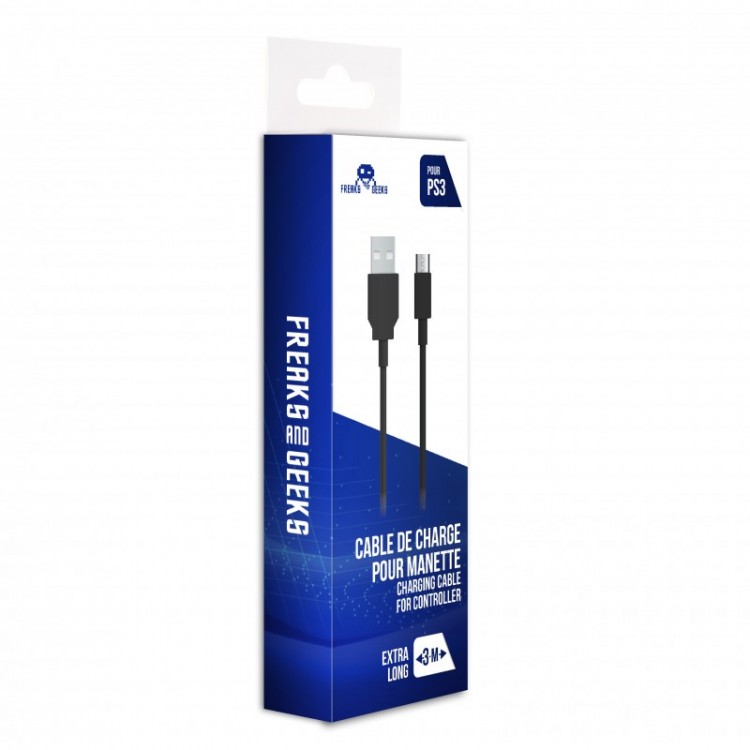 CABLE USB DE RECHARGE MANETTE 3M PS3