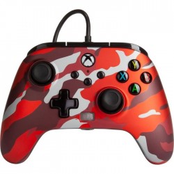 MANETTE FILAIRE - XBOX ONE/ PC - CAMOUFLAGE ROUGE METALISE