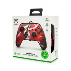 MANETTE FILAIRE - XBOX ONE/ PC - CAMOUFLAGE ROUGE METALISE