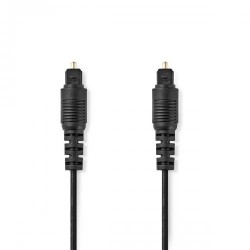 CABLE AUDIO OPTIQUE TOSLINK- MALE- MALE- 3M-PVC- NOIR - SACHET