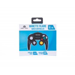 MANETTE NOIRE WII/GC AVEC FONCTION TURBO ET SLOW